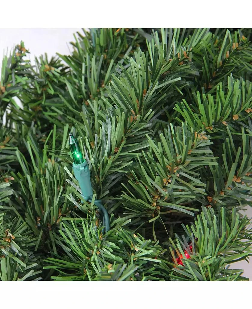 Northlight 60" Pre-Lit Commercial Canadian Pine Artificial Christmas Wreath - Multi Lights 3