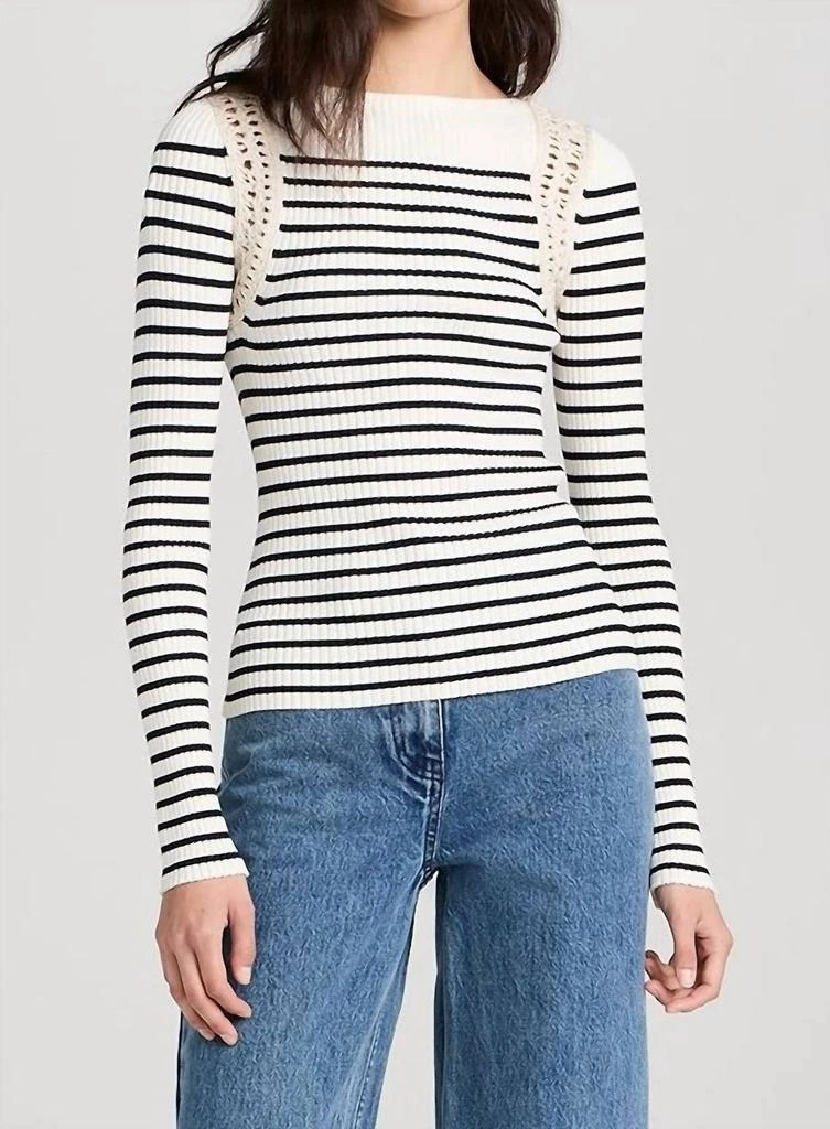A.L.C. Isa Top In Navy/bone 2