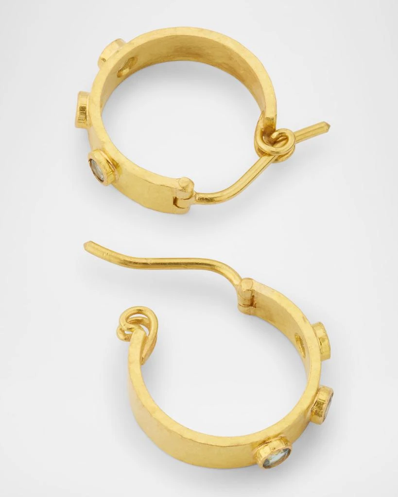 Elizabeth Locke 19K Aquamarine Hoop Earrings 4