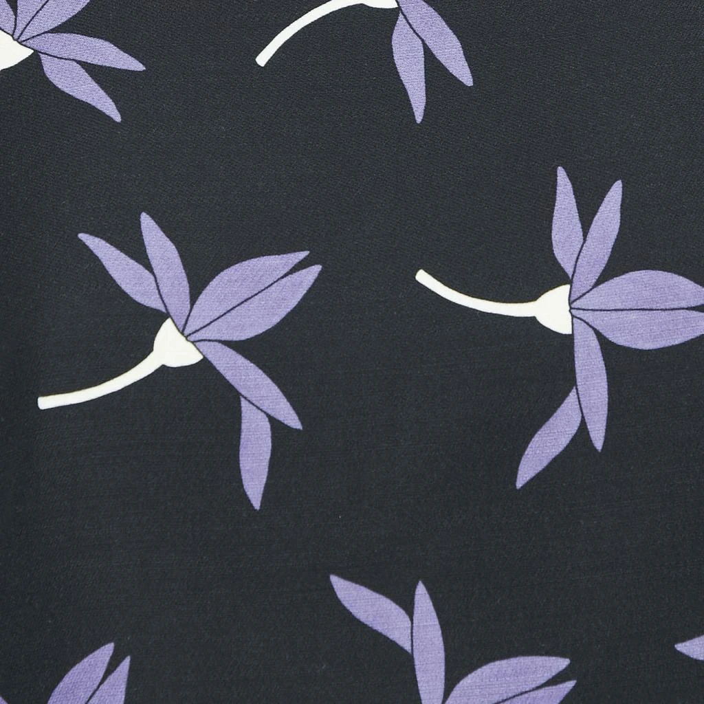 Valentino Valentino Black Floral Print Wool Blend Top and Pants Set M 3