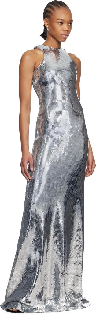 Mônot Silver Tank Top Sequin Maxi Dress 4