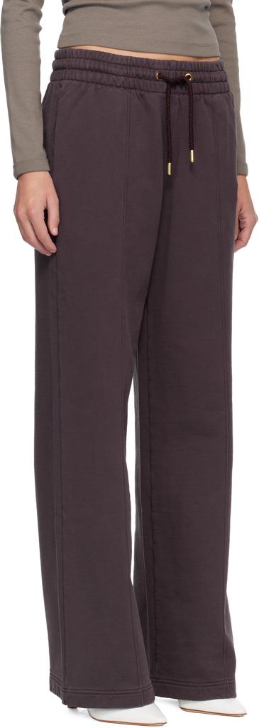 Casablanca Purple Dragonfly Floral Open Hem Sweatpants