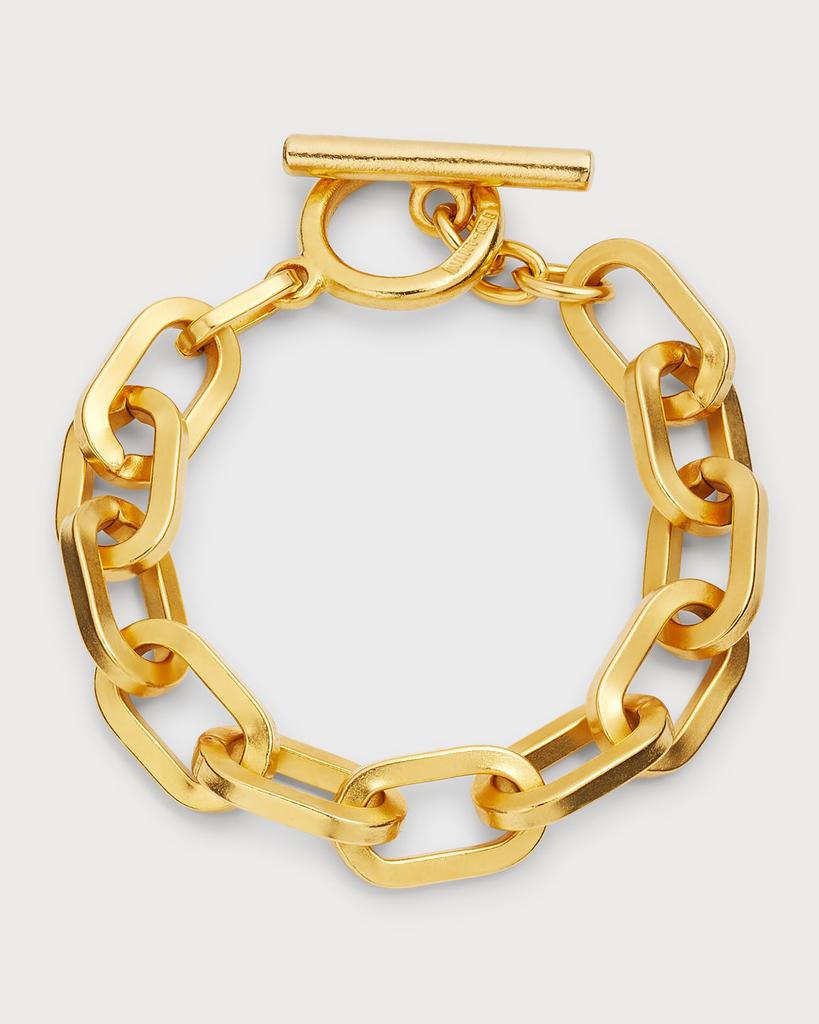 BEN-AMUN 24k Gold Electroplate Oval Link Chain Bracelet