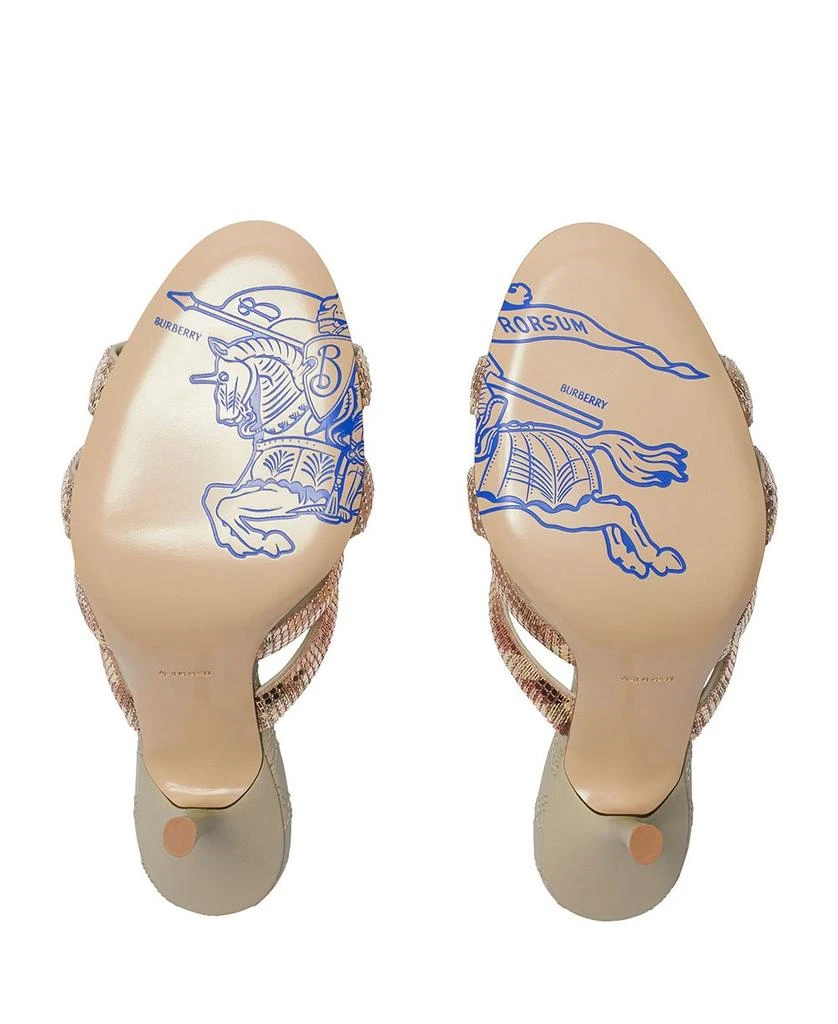 Burberry Women's Mews Brass Check Sandals 8