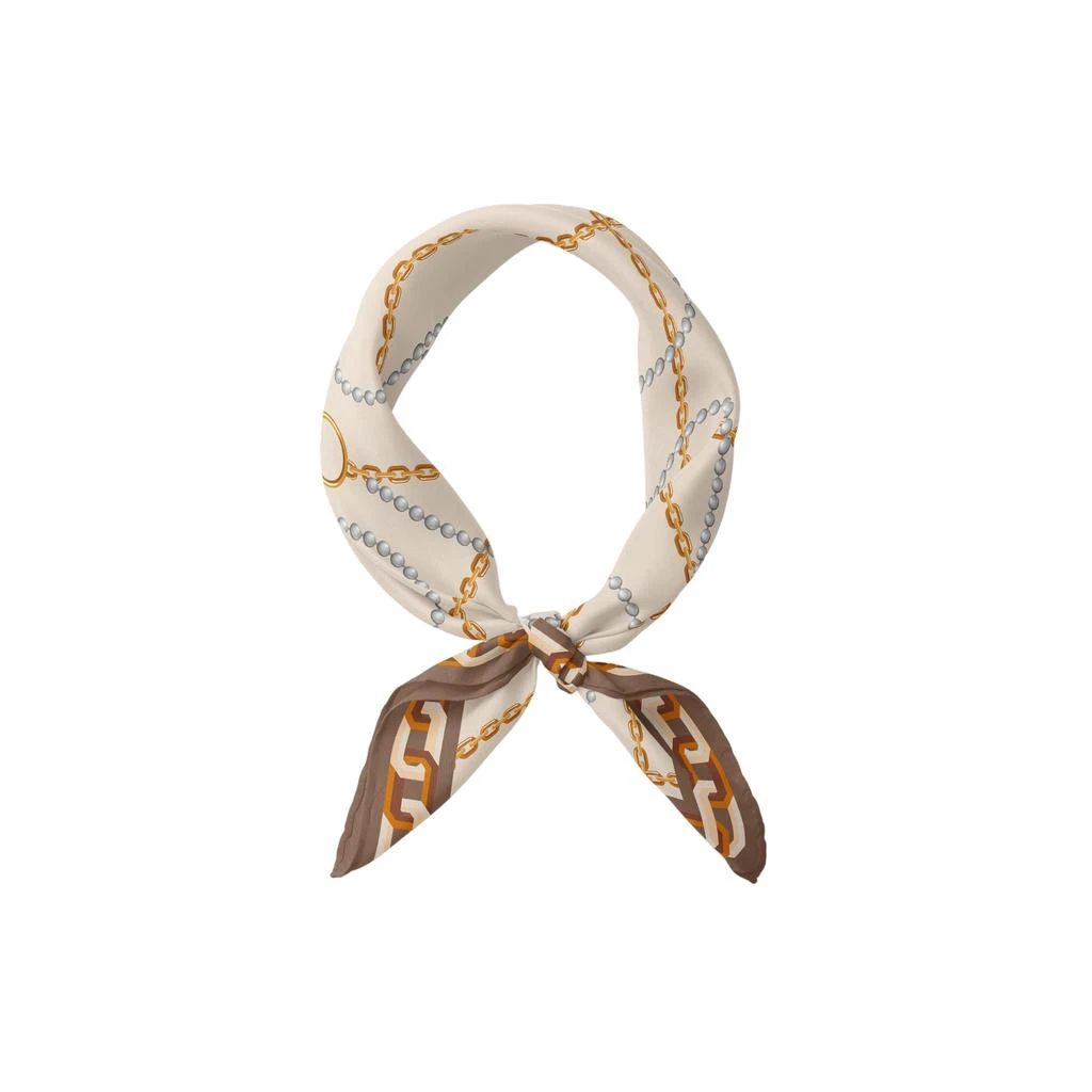 LePARMENTIER Paris Heritage Chain and Pearls Silk Bandana 3