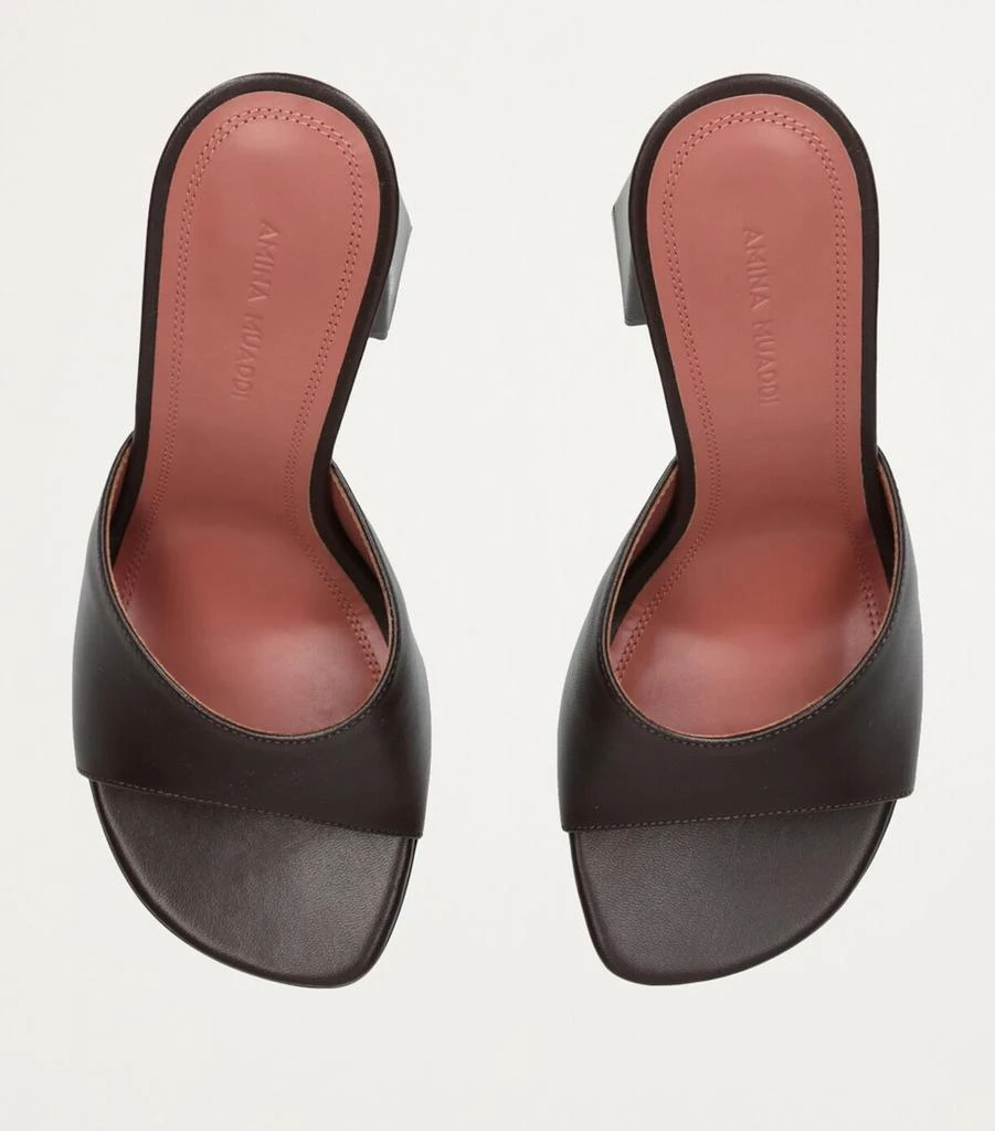 Amina Muaddi Leather Brigitte Mules 95 4