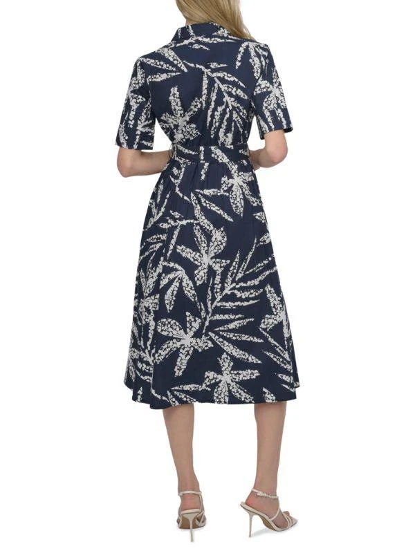 DKNY Botanical Short-Sleeve Midi Shirtdress 2