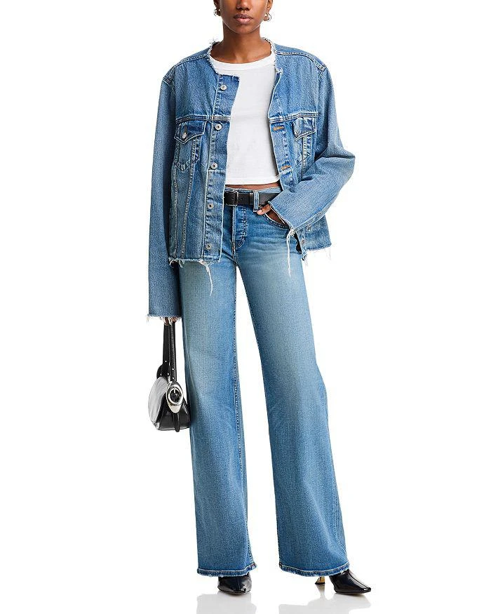 Re/Done Mid Rise Wide Leg Jeans in Blasted 2