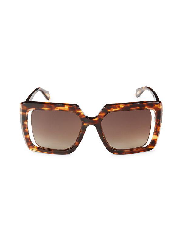 サングラス Bally BY0093D Gold l Frame Asian Fit Sunglasses Bally 54MM Square Sunglasses - Accessories - Compare Prices