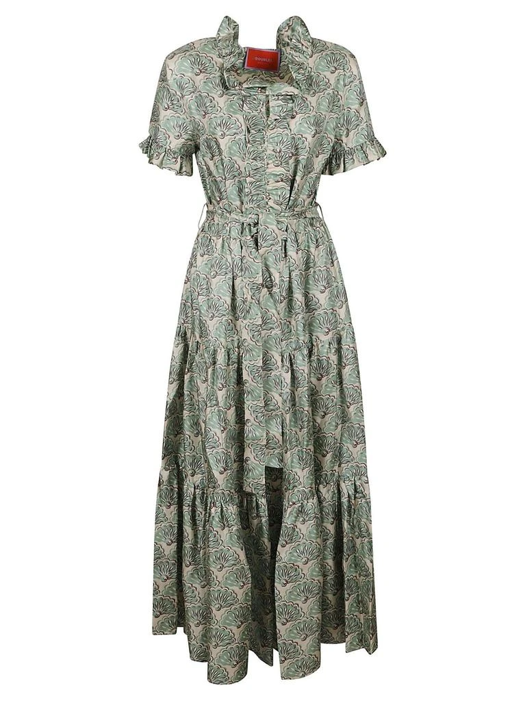 LA DOUBLE J La Doublej Sassy Fans Printed Midi Dress 1