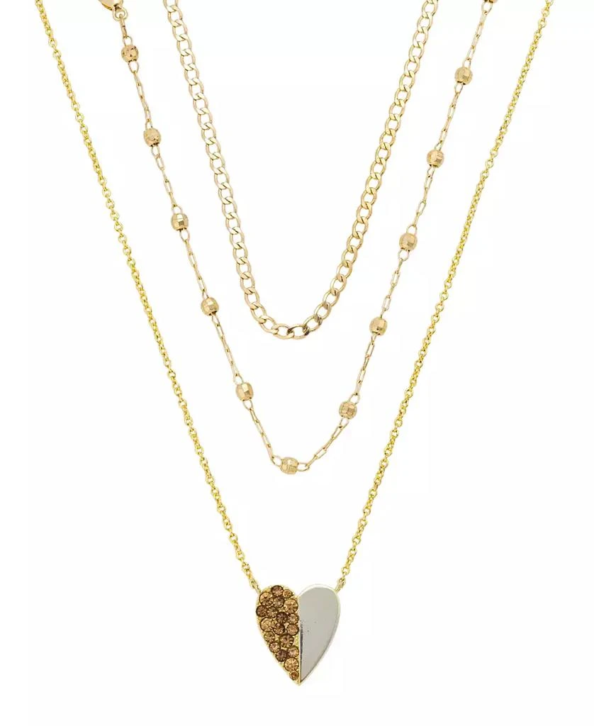 Unwritten Crystal Heart Pendant Necklace Set 1
