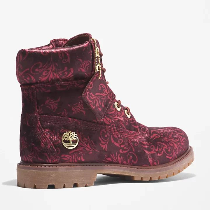 Timberland Timberland® Premium 6 Inch Velvet Boot for Women in Burgundy 7