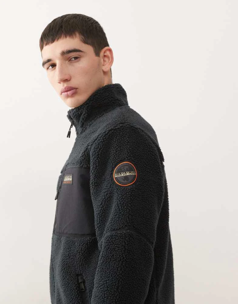 NAPAPIJRI Napapijri Yupik fleece jacket in black 4