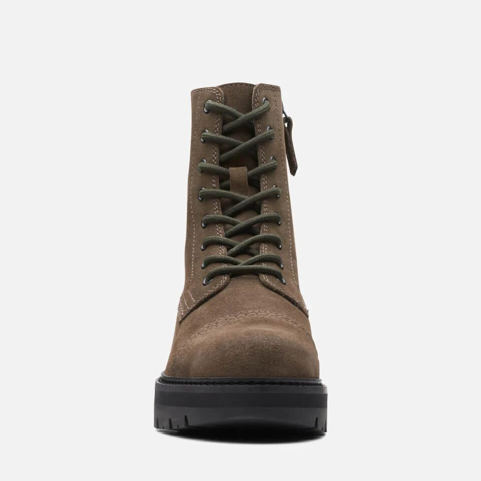 Clarks CLARKS ORIANNA CAP LACE UP SUEDE BOOTS 6