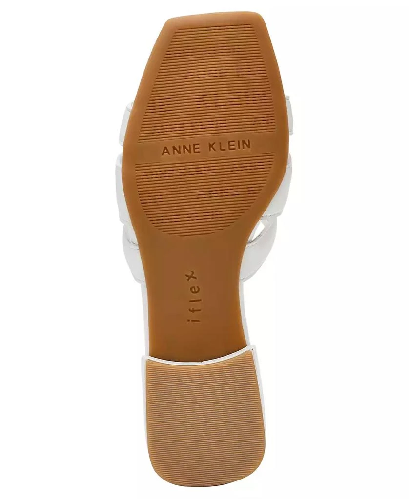 Anne Klein Women's Loyal Square Toe Slide Flat Sandals 5