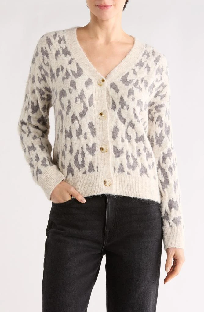SUNDAY EDITION Leopard Print Cardigan