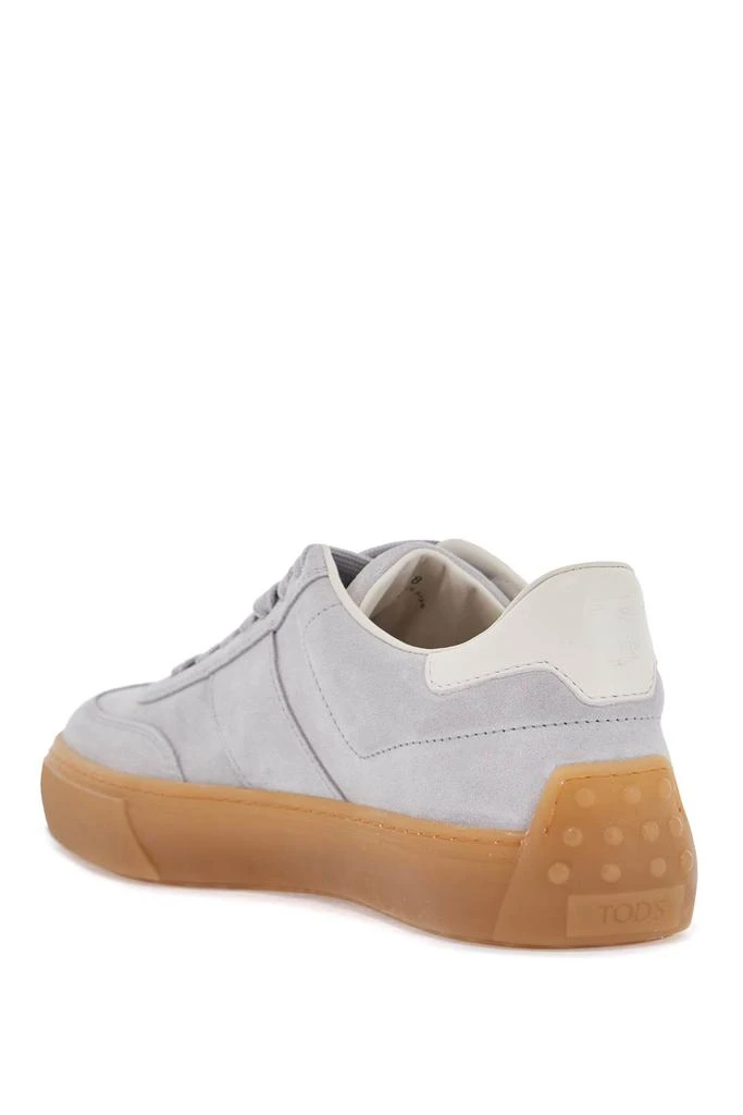 Tod's light grey suede casual lace-up shoes for men 3