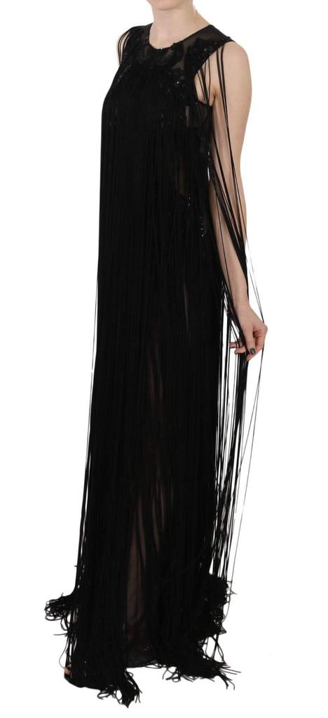 John Richmond John Richmond  Silk Beaded Sequined Sheer Dress