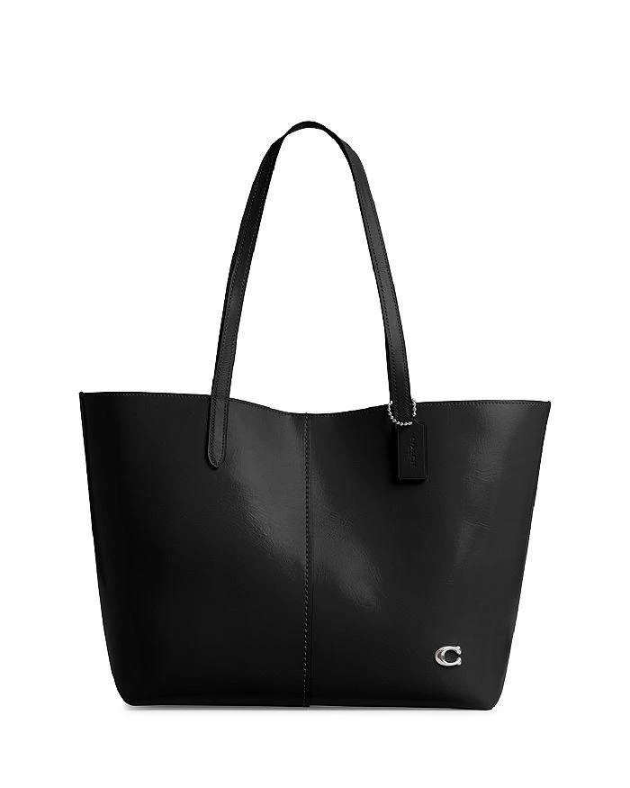 Coach North Small Black Leather Tote   1