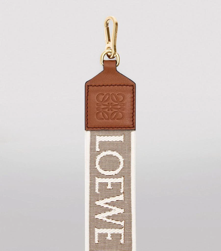 Loewe Leather and Canvas Logo Bag Strap 3