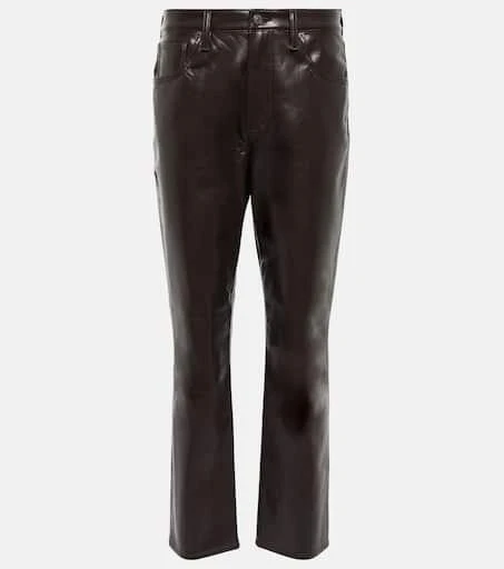 Citizens of Humanity Jolene high-rise slim-fit leather-blend pants 1