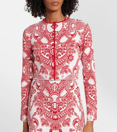 ETRO Paisley cropped cardigan 5