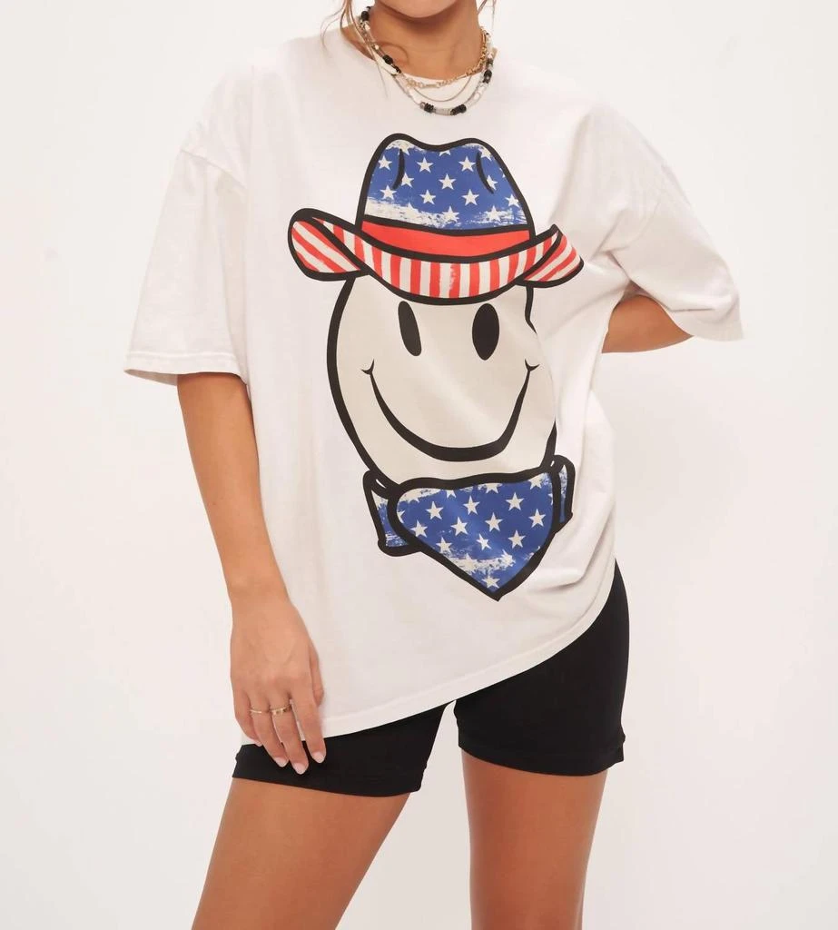 Project Social T Project Social T - Stars Cowboy Smiley Oversized Tee 1