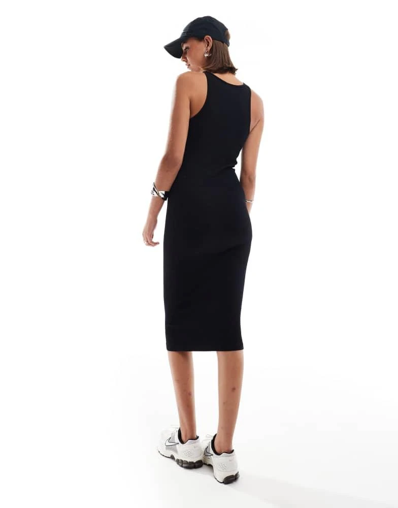 HERA Hera ribbed base racer midi dress in black 4