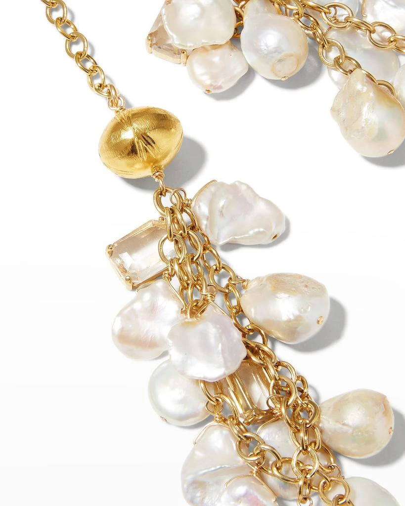 Devon Leigh Freshwater and Keishi Pearl Lariat Necklace 4