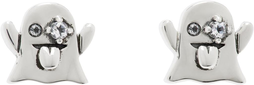 Stolen Girlfriends Club Silver Ghost Stud Earrings