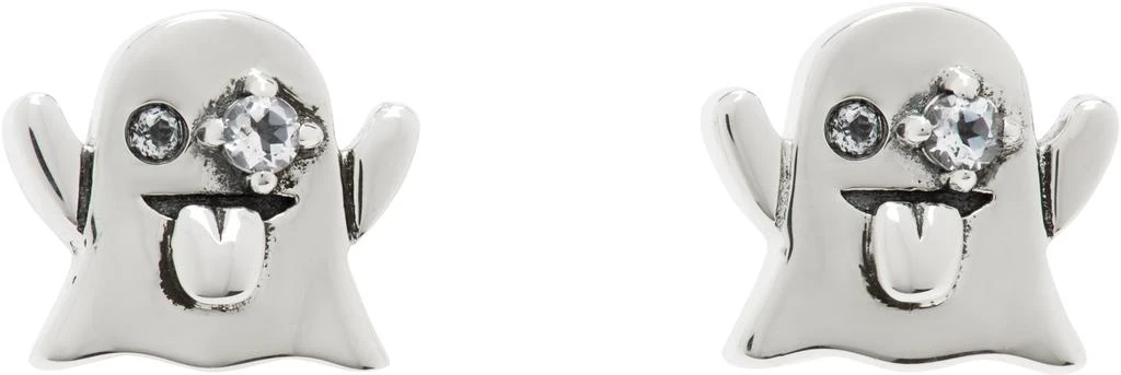 Stolen Girlfriends Club Silver Ghost Stud Earrings 1