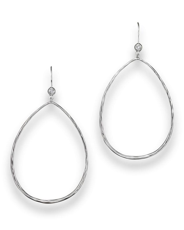 IPPOLITA IPPOLITA Sterling Silver Large Open Teardrop Earrings with Diamonds
