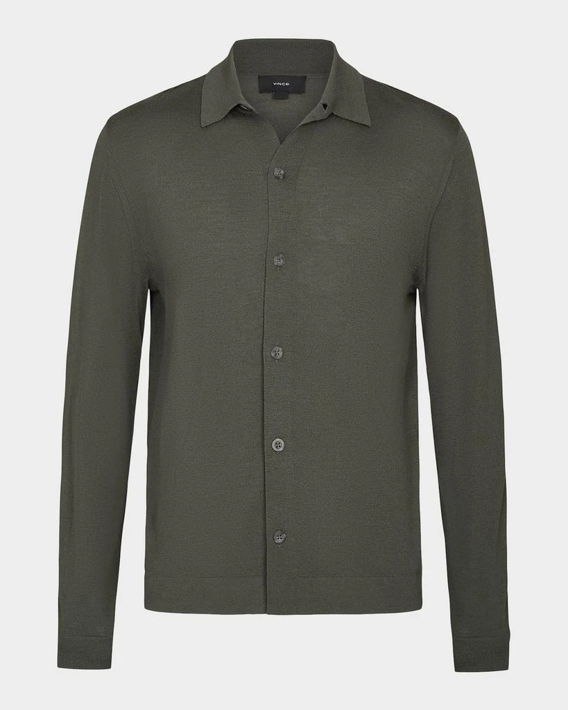 Vince Men
s Cashmere Knit Ribbed-Trim Cardigan