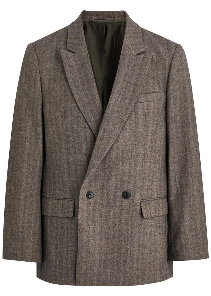 PERCIVAL Herringbone double-breasted woven blazer 1