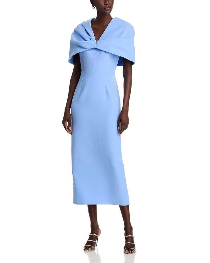 safiyaa blue dress Ginevra Soft Sky Long Dress  Maison Safiyaa USA