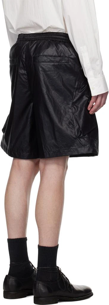 Solid Homme Black Coated Shorts 3
