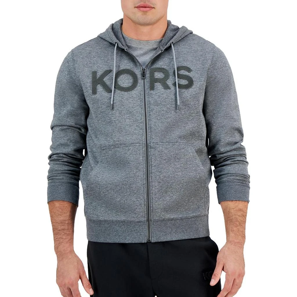 Michael Kors Mens Logo Cotton Zip Hoodie 1