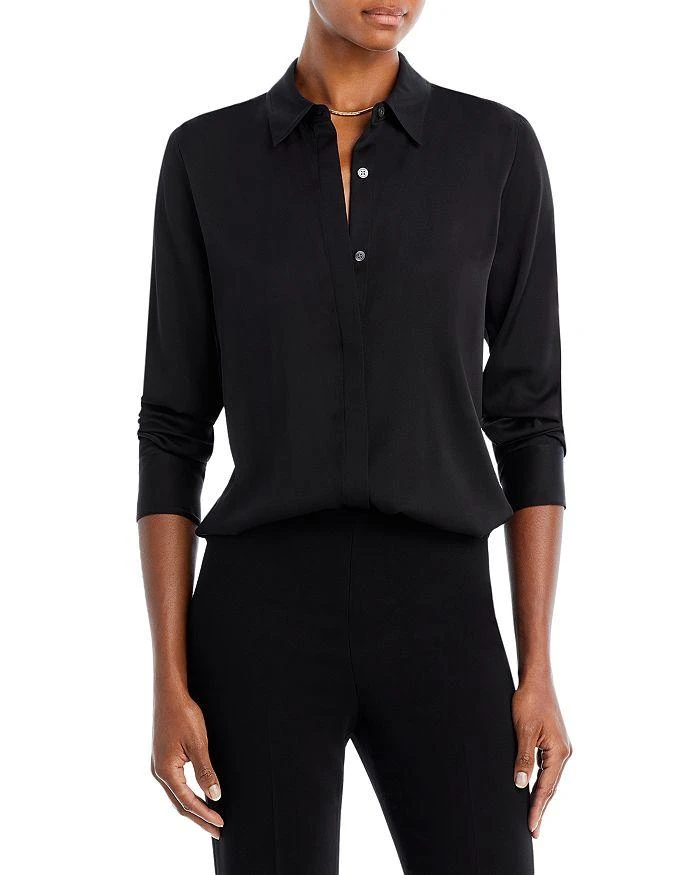 Theory Sunaya Silk-Stretch Shirt 1