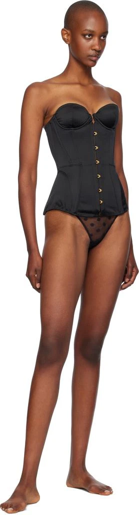 L'Agent by Agent Provocateur Black Mercy Satin Corset 4