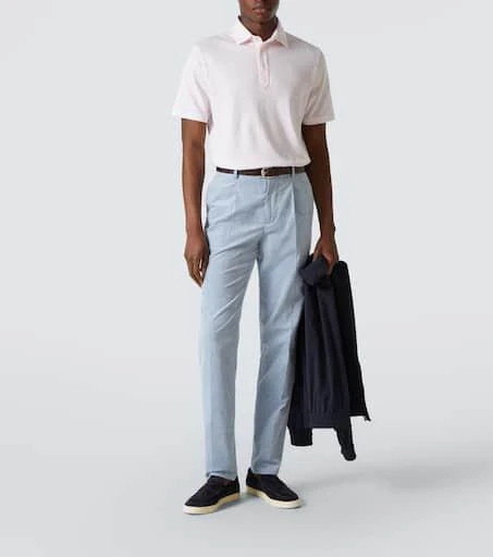 Brunello Cucinelli Cotton and linen piqué polo shirt 2