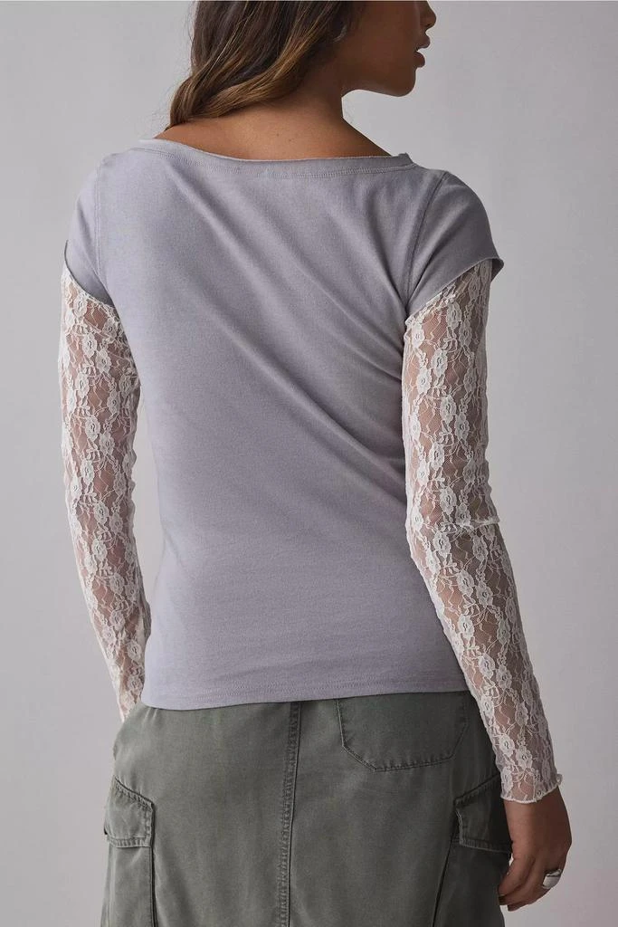 BDG BDG Sloane Lace Layered Twofer Long Sleeve Tee 3