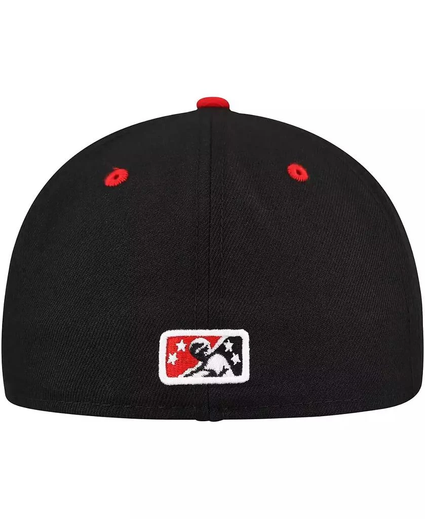 New Era Men's Black/Red Lansing Lugnuts Authentic Collection 59FIFTY Fitted Hat 3