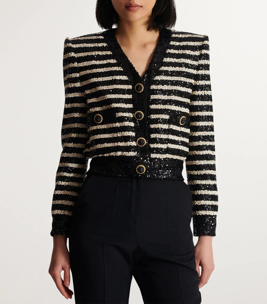 Balmain Sequin Stripe Jacket 5