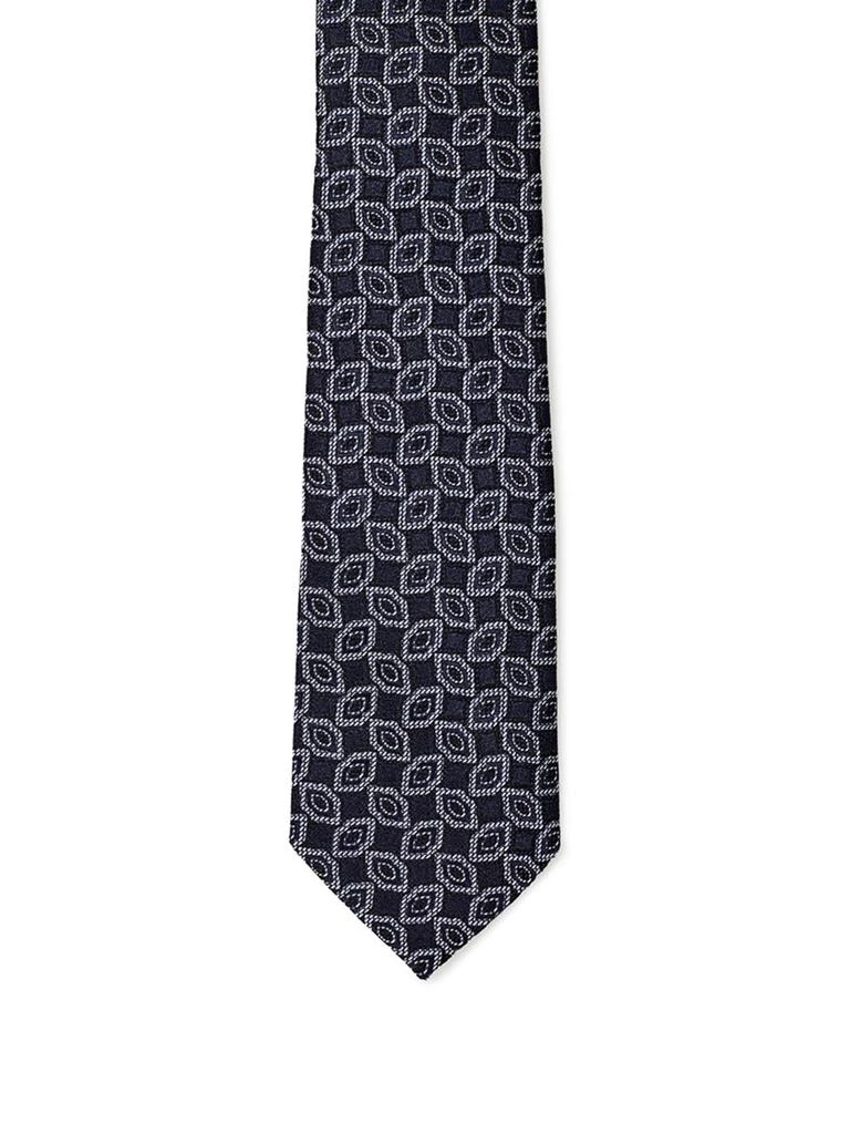 Ermenegildo Zegna Ermenegildo Zegna   Silk Tie with Micro Men's Print 3