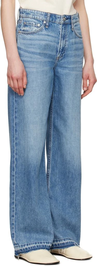 Rag & Bone Blue Featherweight Logan Wide-Leg Jeans 2