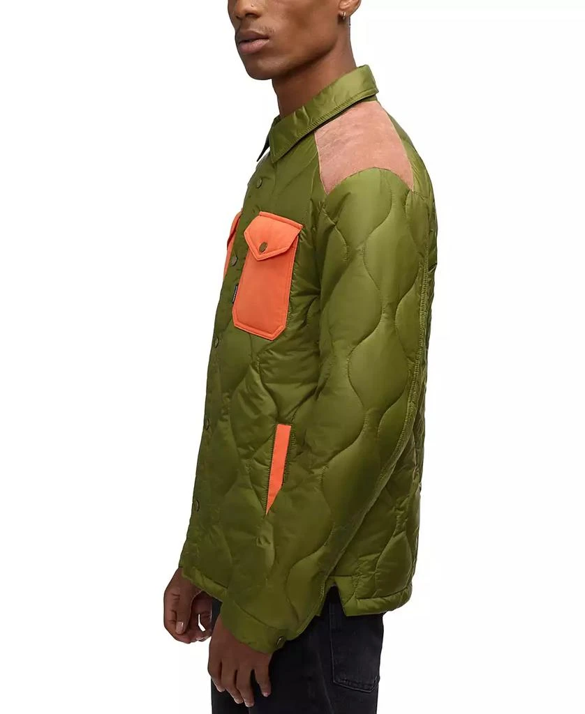 Scotch & Soda Ivik Padded Colorblocked Snap Front Shirt Jacket 3