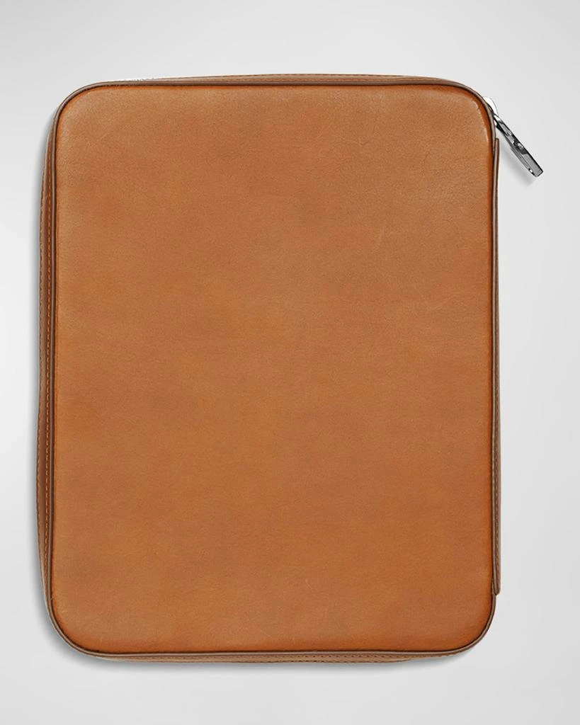 Shinola Men's Tech Portfolio Leather Zip Pouch 4