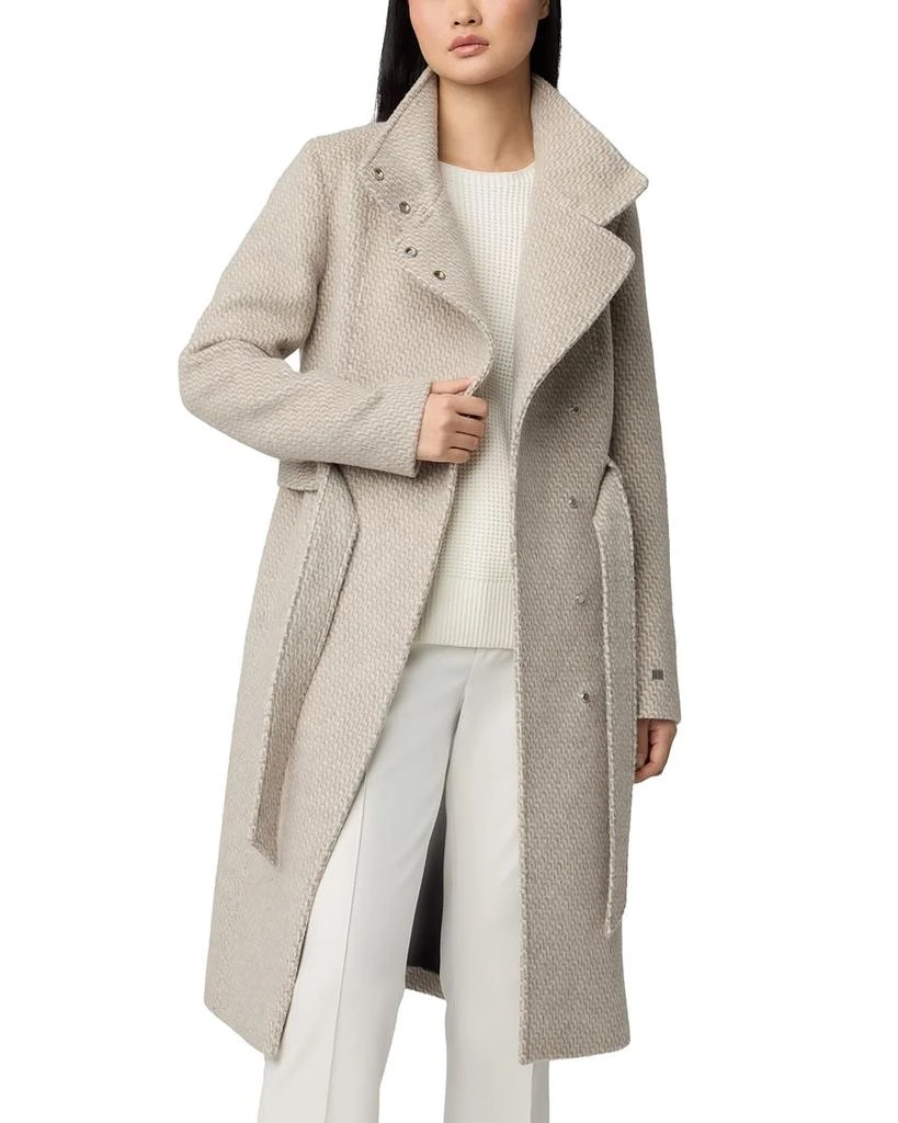 Soia & Kyo Military Notched Collar Belted Coat 1