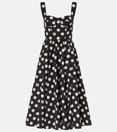 Dolce & Gabbana Polka-dot cotton poplin corset dress 1