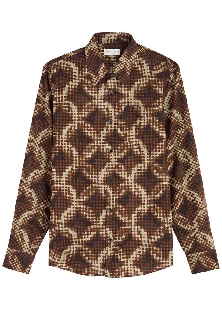 Dries Van Noten Corbino printed cotton-poplin shirt 1